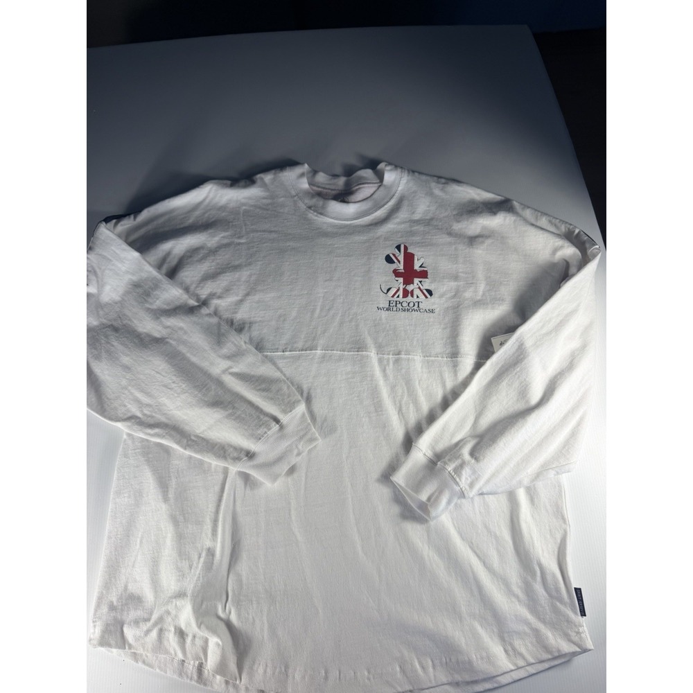 Spirit Jersey Disney EPCOT World Showcase United Kingdom Long Sleeve Shirt L NWT